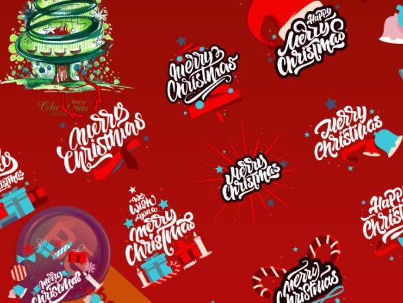 Merry Christmas Design Elements Vector