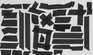 30 Black Paper Tapes PNG