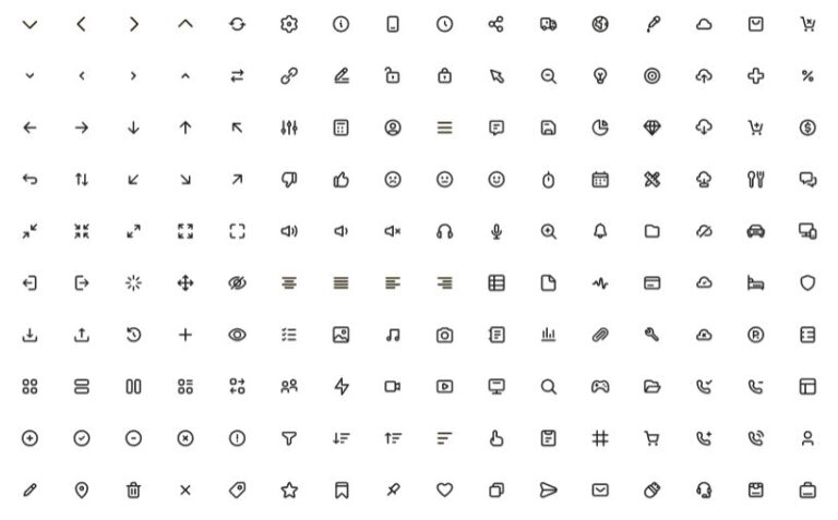 160 Open Source UI Icons Figma