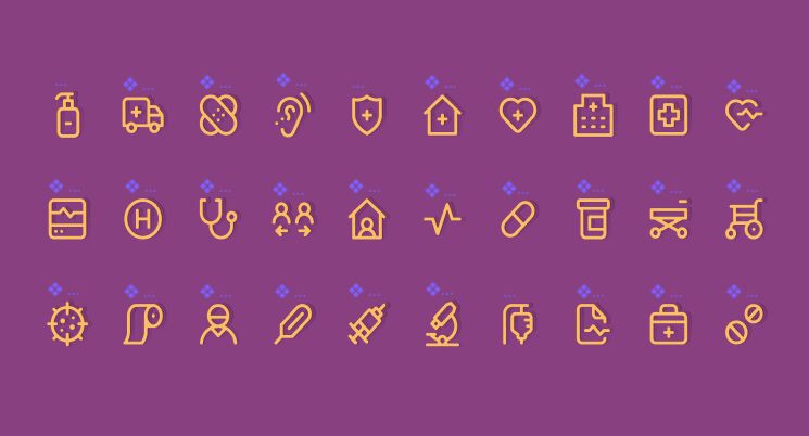 30 Health Care Icon Sets Figma