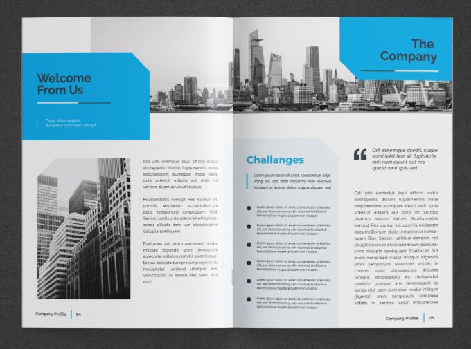 Company Profile Design Templates Vector