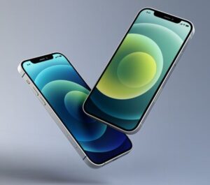 Floating iPhone 13 Mockups PSD