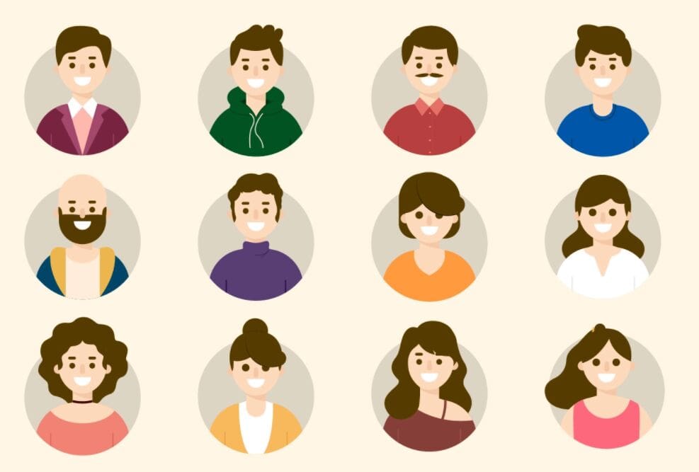 People Together To Kawaii Avatar Icon Stock Illustration