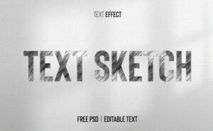 Text Sketch Effect For Photoshop