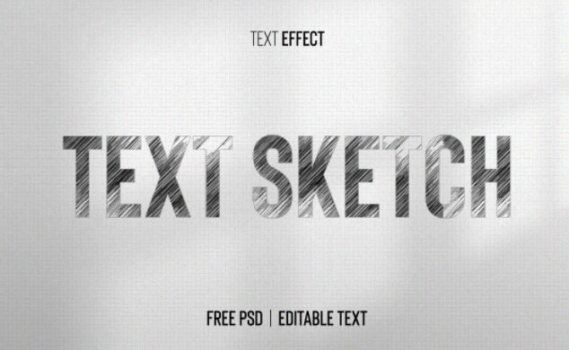 Text Sketch Effect For Photoshop