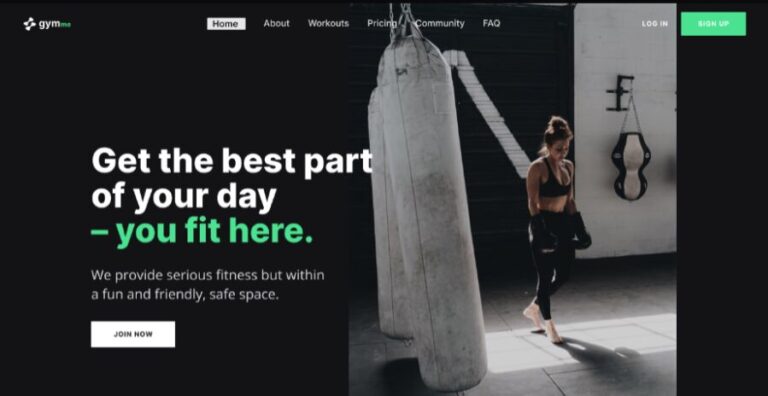 GYM Landing Page Figma Template