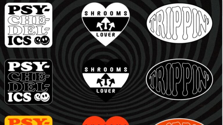 Psychedelic Stickers Pack PSD