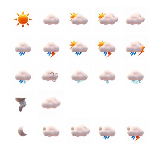 22 Weather 3D Icons in Figma