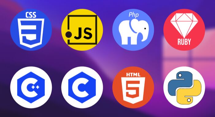 8 Programming Language Icons Figma