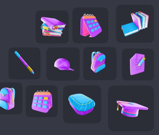 18 Education 3D Icons Figma
