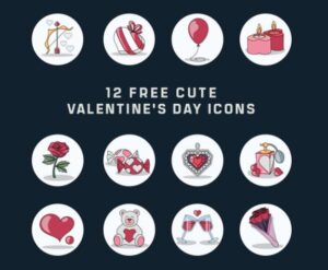 12 Valentine's Day Vector Icons
