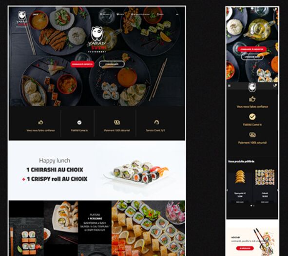 Sushi Restaurant Landing Page Template