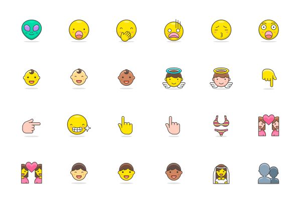 780+ Colorful Vector Emojis