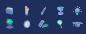3D Education Icons Pack