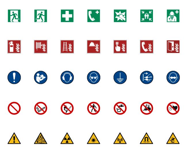 200 Safety Icons (ISO 7010) Pack