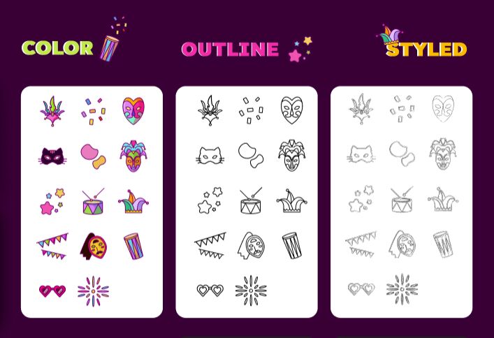 Carnival Icons Pack Figma