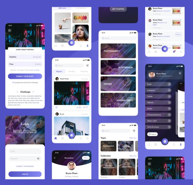 Social App UI Kit Figma