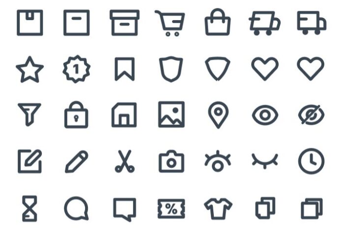 Download Free 180+ E-Commerce Icons Figma - Free Figma