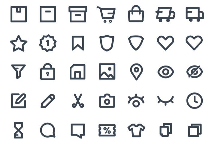 Free 180+ E-Commerce Icons Figma - TitanUI