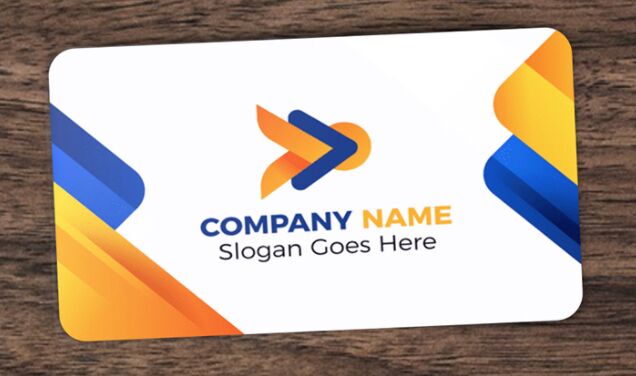 Colorful Rounded Business Card PSD Mockup