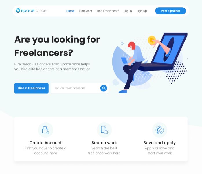 Freelancing Web UI Figma