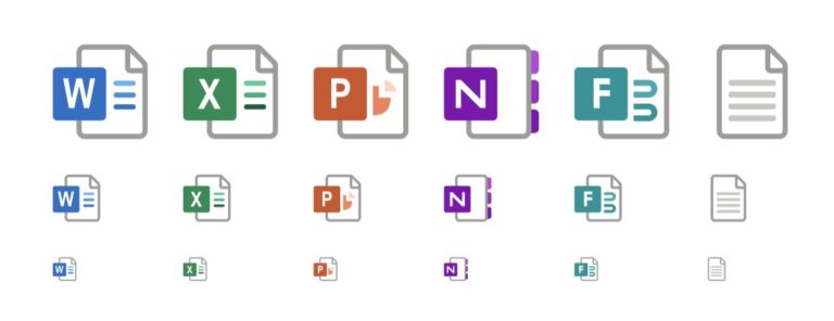 Microsoft Office Document Icons Figma
