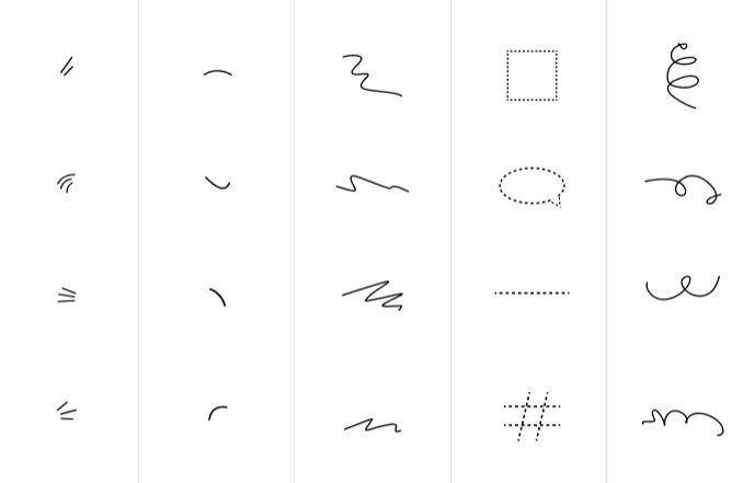 60+ Hand Drawn Shapes