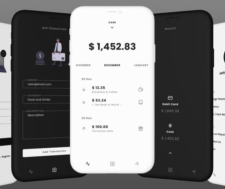Mono Wallet UI Kit (Dark & Light)