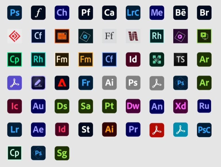 Adobe Product App Logo Set