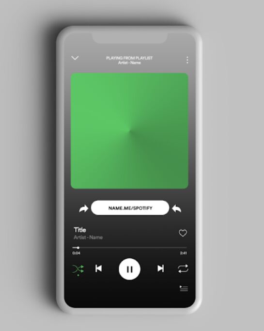 Clay Spotify Phone PSD Mockup