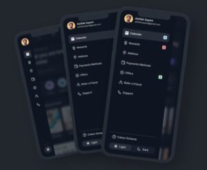 Sidebar Drawer Navigation UI Figma