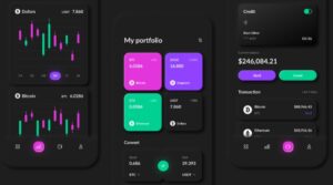 Neumorphism Style Crypto Wallet Mobile App Design