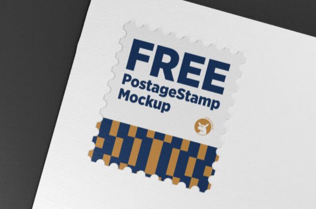 Postage Stamp Mockup PSD