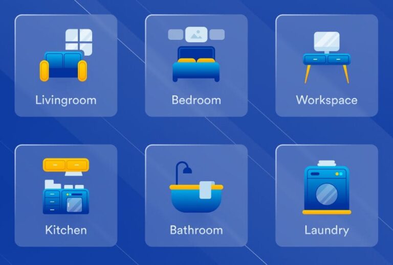 6 Modern Furniture Vector Icons