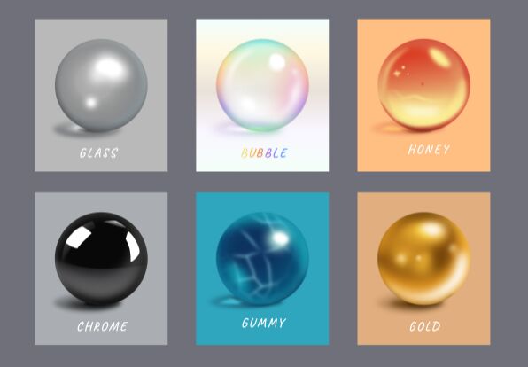 6 Glossy Orbs Figma
