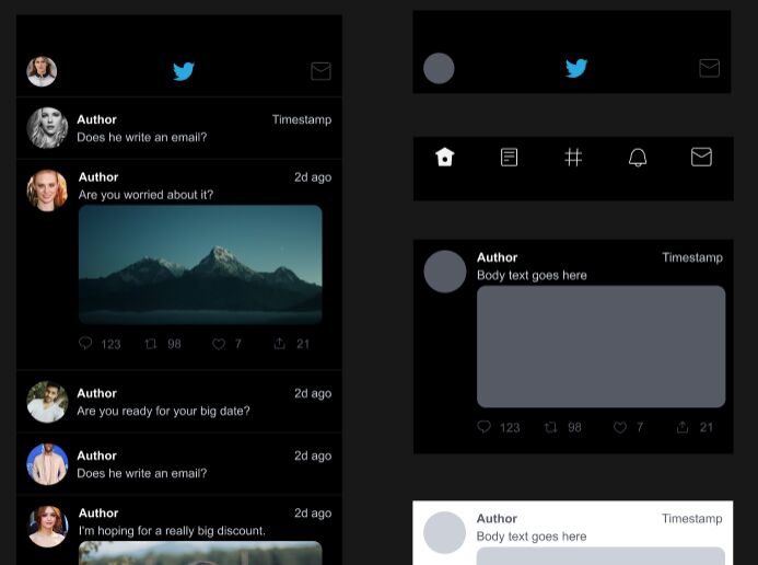 Twitter Social Media Mobile App UI Kit Figma