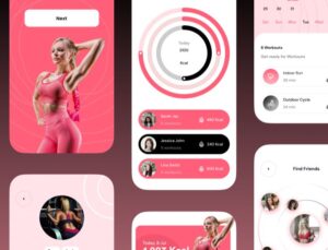 Fitness App UI Kit With 40 Screens