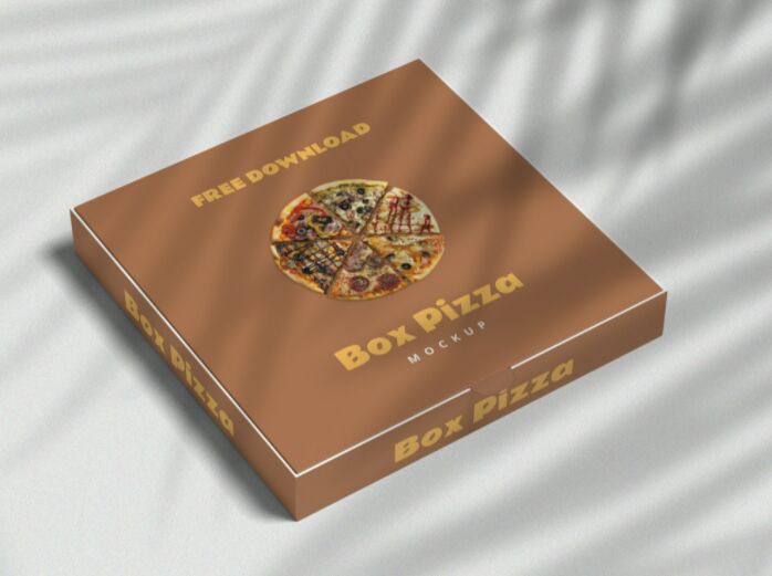 HD Realistic Pizza Box Mockup PSD