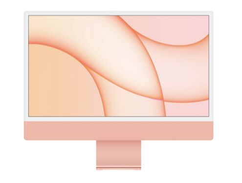 iMac 24 Mockup With Vibrant Colors