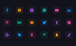 18 Social Media Icons (PNG & SVG)