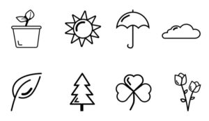 8 Minimal Spring Icons Figma