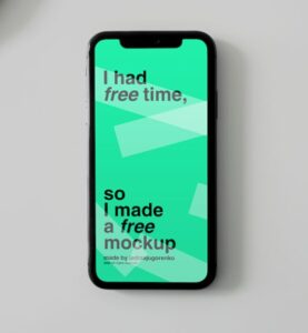 iPhone 11 With 4k Wallpaper PSD Mockup