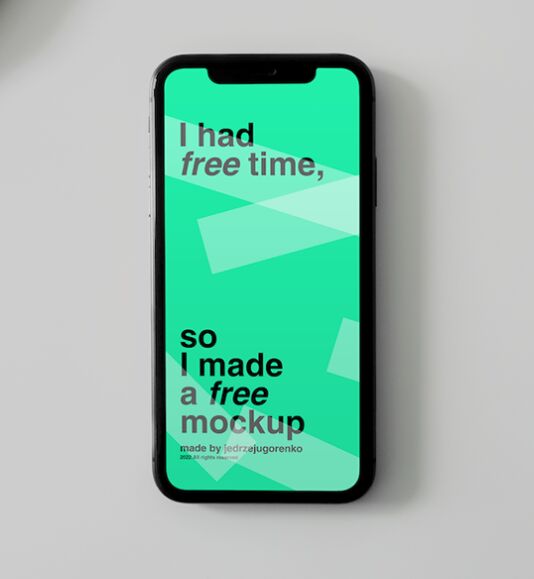 iPhone 11 With 4k Wallpaper PSD Mockup