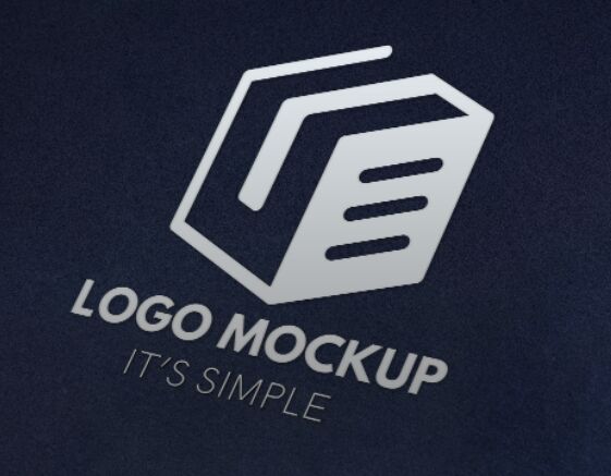 Logo On Black Paper Mockup PSD