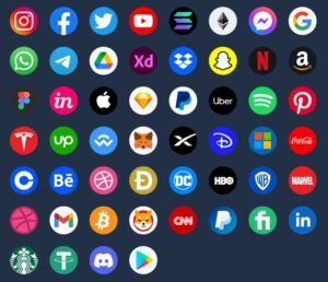 50+ Vector Circular Social Icons Figma