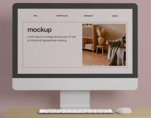 iMac Mockup For Present macOS App Design