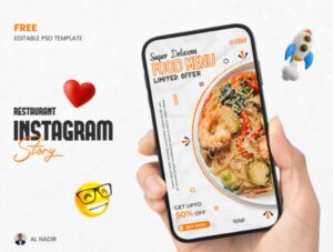 Restaurant Instagram Story PSD Template