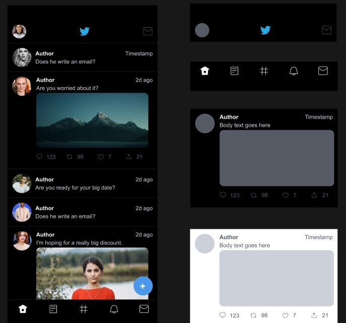 Unofficial Twitter UI Kit Figma