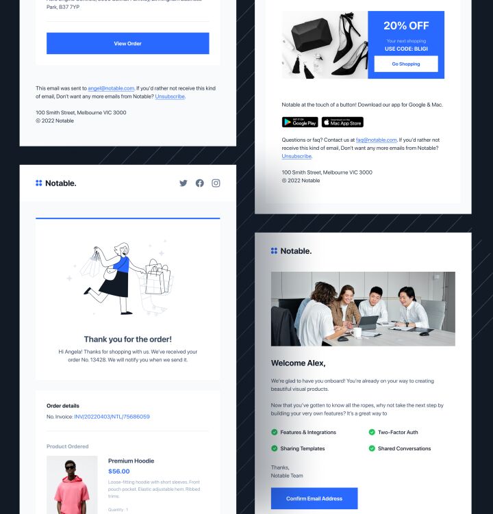 Modern Email Design Template Figma