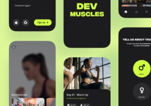 Gym Fitness Mobile App UI Kit Figma